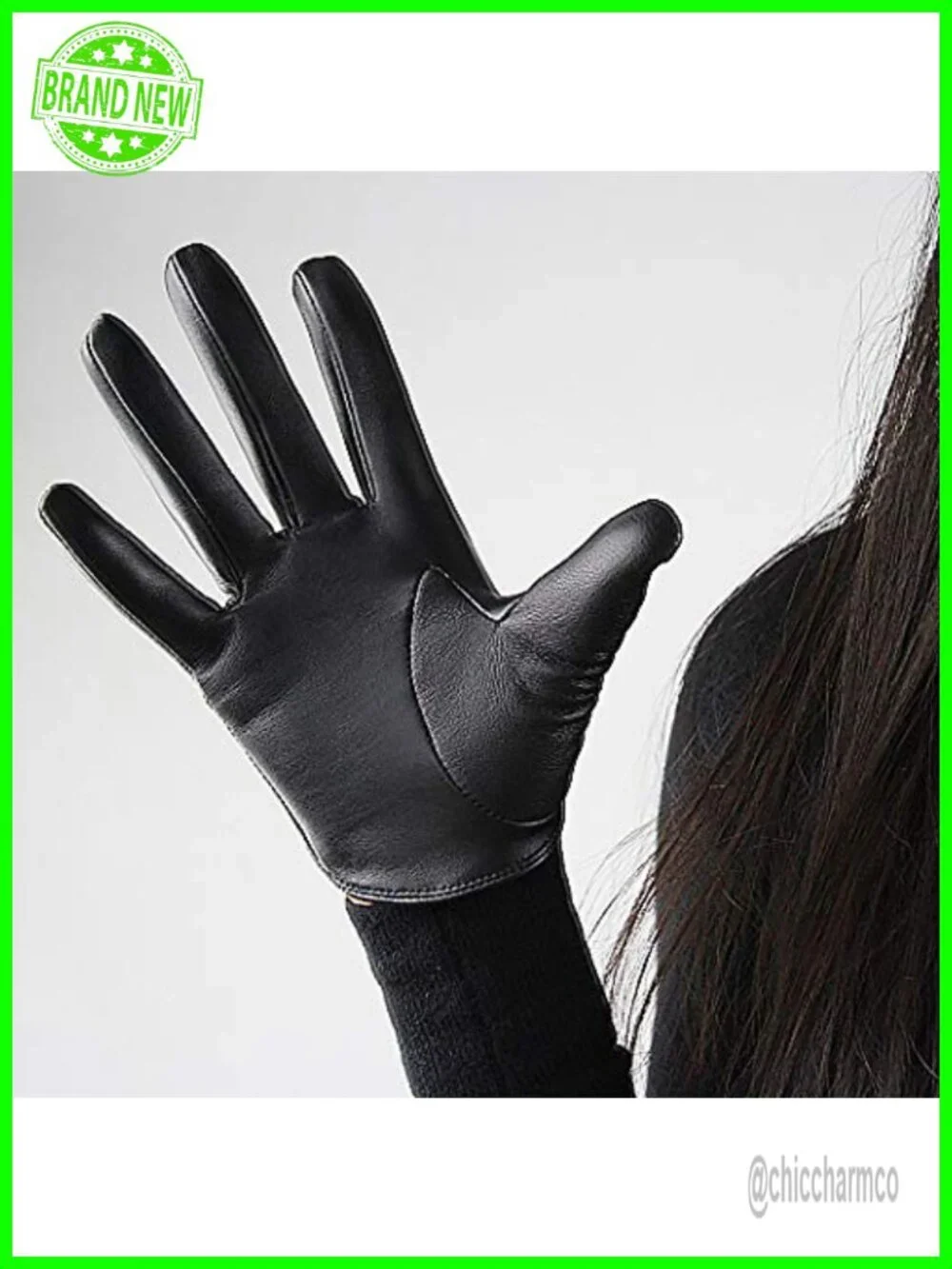 Half Palm Lambskin Leather Gloves Touchscreen Driving Party